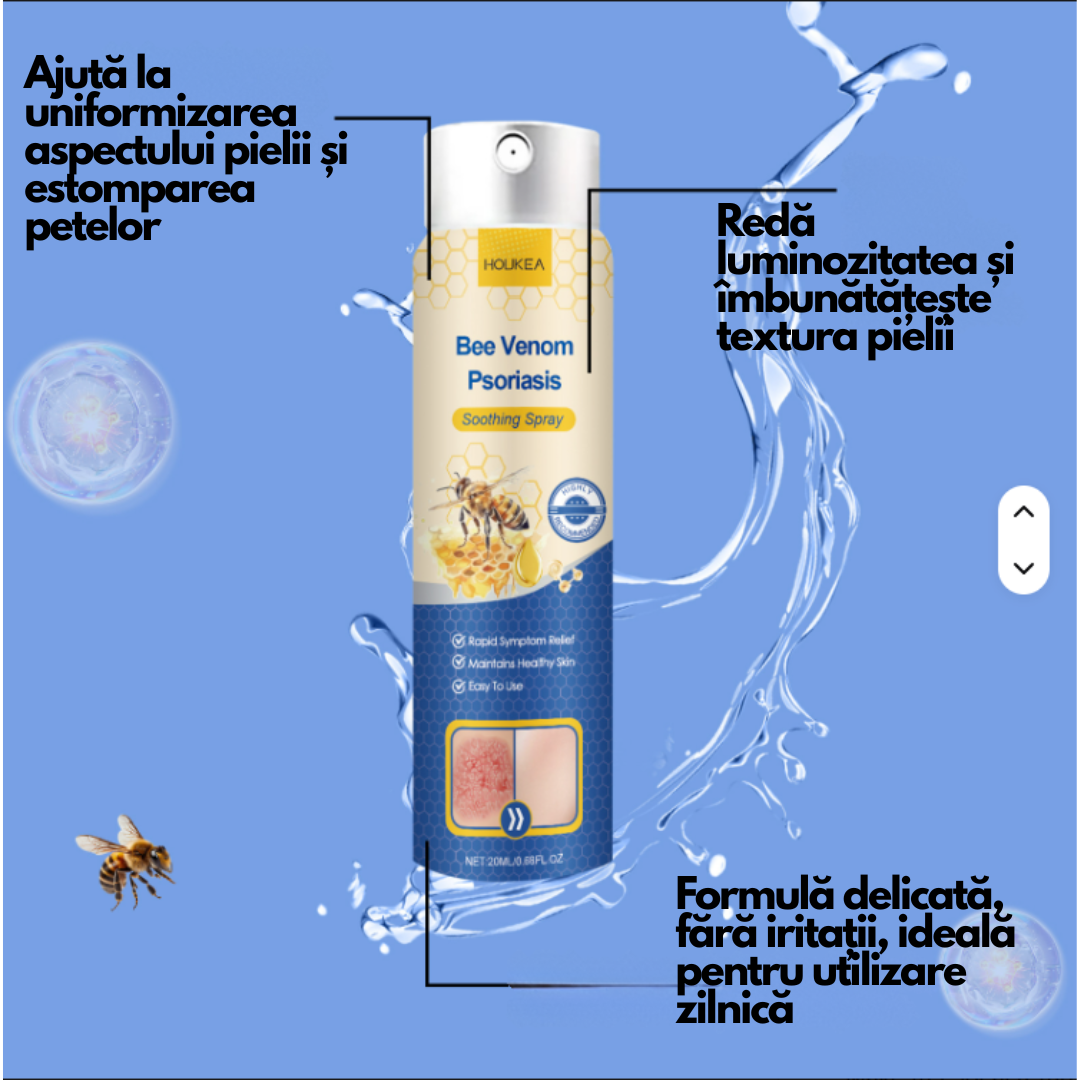 🐝 BeeCalm – Spray calmant pentru psoriazis