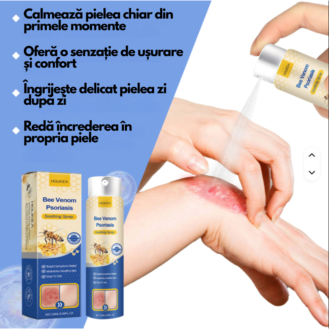 🐝 BeeCalm – Spray calmant pentru psoriazis