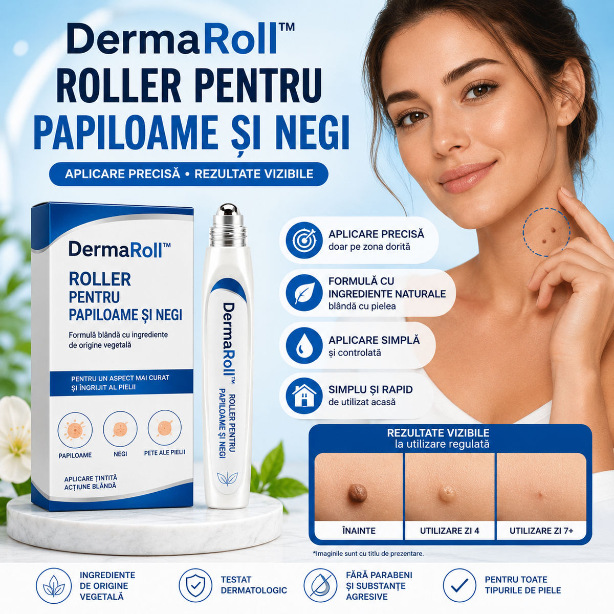 DermaRoll™ – Roller pentru Papiloame și Negi