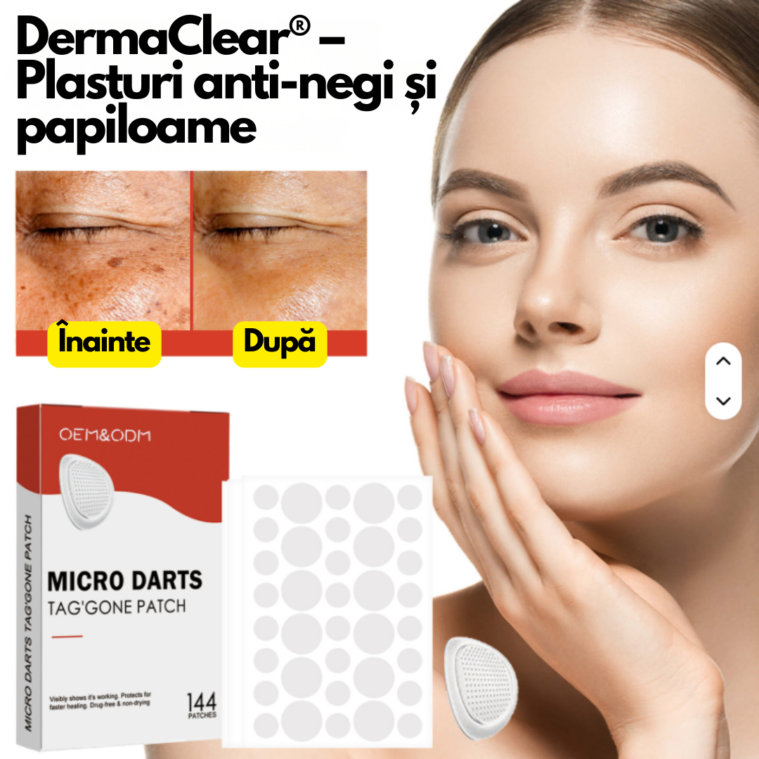 DermaClear® – Plasturi anti-negi și papiloame